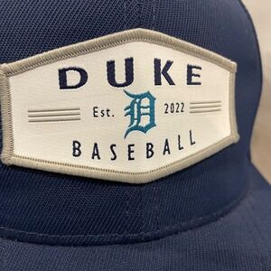 Duke Baseball Mesh Trucker Hat by Pacific Headwear Flexfit Navy White‎ Logo